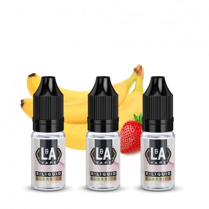 Strawberry Banana 3х10мл никотинова течност ( 6мг/мл )